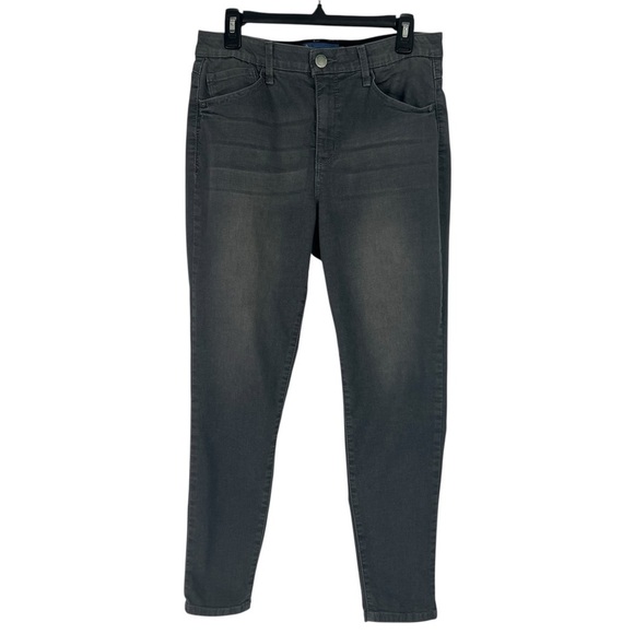 Democracy Denim - Democracy “Ab” Solution Women’s Gray Jeans Sz 10 Distressed Pockets Stretch